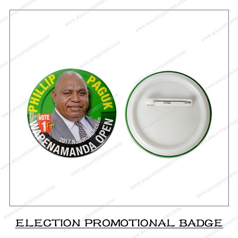 ELECTION PROMOTIONAL BADGE